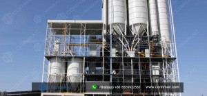 Tower type dry mortar production line