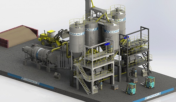 Vertical dry mortar production line 
