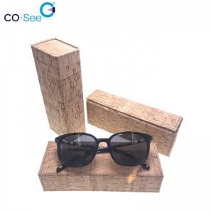 Chinese wholesale Glasses Showing Case - Sales promotion exquisite workmanship square cork eco wooden sunglasses trendy glasses case – Co-See