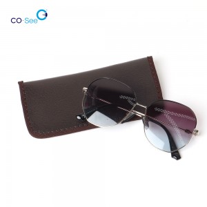 Custom Logo Personalised Small Pouch Luxury PU Leather Glasses Bag