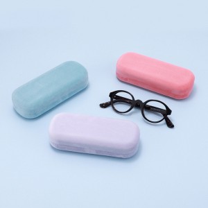Macaron Velvet Eyeglasses Case Hard Shell Unisex Glasses Box for Optical Frames Spectacles with Cleaning Cloth