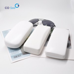 2020 High quality Case For Eyeglasses - White snap shut custom logo pu white hard glasses box case – Co-See