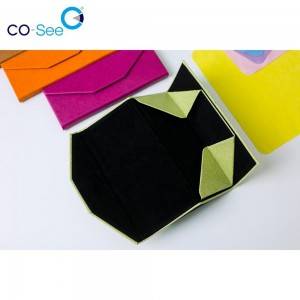 OEM Manufacturer Sunglasses Display Case - Wholesale fashion designer OEM custom LOGO leather triangle folding sunglass case – Co-See