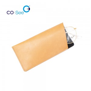 PU leather glass pouch bag for optical and reading glasses