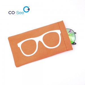 Colorful small cotton canvas glasses pouch bag cloth custom logo with spring style opening