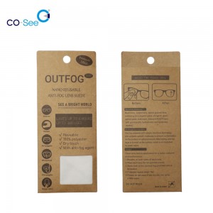 CoSee Dry Anti-fog Nano Cloth Kraft Paper Package for Glasses Goggles Motorcycle Helmet Camera Lens