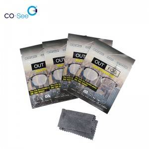OEM 2 in 1 Anti Fogging Lens Eyeglasses Cloth Anti Fog Microfiber Cleaning Wiping Cloth