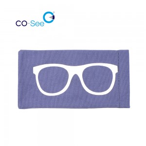 Colorful small cotton canvas glasses pouch bag cloth custom logo with spring style opening