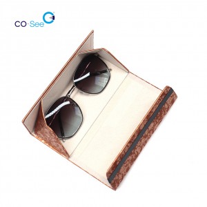 Silk Ribbon Branded Custom Logo Foldable Sunglasses Case Folding Eyewear Eye Glasses Box