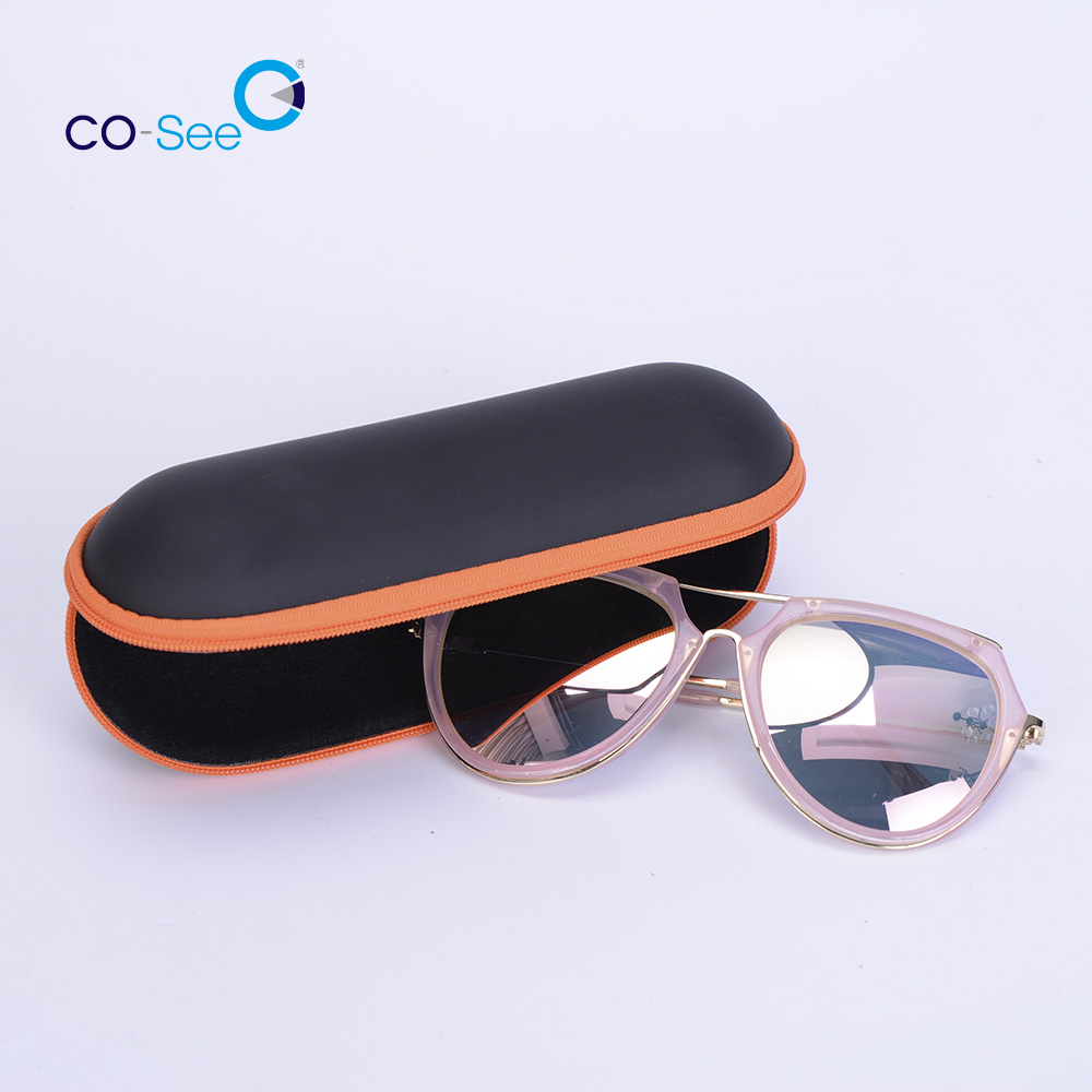 OEM manufacturer Glasses Wear Box - Hard EVA Zipper Glasses Box Portable Eyeglasses Case with Custom Logo – Co-See