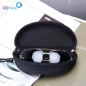 Eco Waterproof Sports Light EVA Zipper Sun Glasses Case with Hook Travel Portable