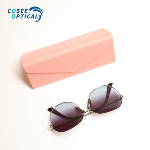 Customized Triangular Eyeglass Case Foldable Sunglasses Box Folding Eyewear Spectacle Case