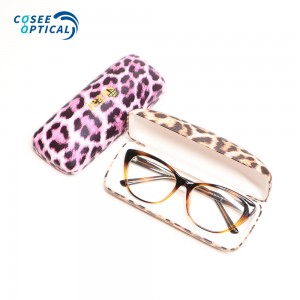 Sublimation Leopard Print Glasses Case Bulk Leather Hard Shell Eyeglasses Case with Logo Glasses Box