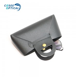 China Gold Supplier for Eyeglasses Soft Spectacle Sunglasses Optical Clamshell Bag Leather Cases (31113)