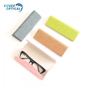 Wholesale Leather Glasses Cases Custom Logo Eyewear Case Fashion Optical Spectacle Box