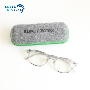 Felt Wool Sports EVA Glasses Case Hard Shell Eyeglasses Case Holder Travel Zipper Eyewear Box