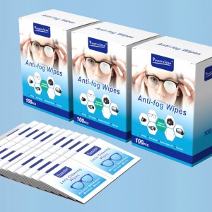 2019 High quality Eyeglasses Anti Fog Cleaning Wholesale Lens Wet Wipes