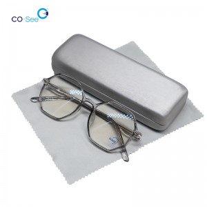 Unisex Concise Custom Logo Fashion Leather Hard Shell Eyeglasses Cases, Protective Case for Optical Glasses Frame