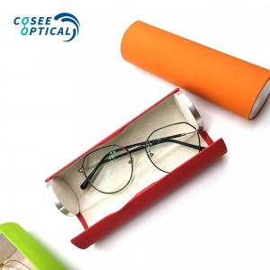 Cylinder Aluminum Glasses Case Lightweight Round Eyeglasses Box Customized Tube Shape