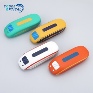 Hard Shell Train Style Glasses Case for Kids Eyewear Box for Reading Spectacles
