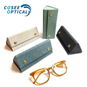 Hard Shell Sunglasses Box Packaging Handmade Custom Eyewear Triangle Cases