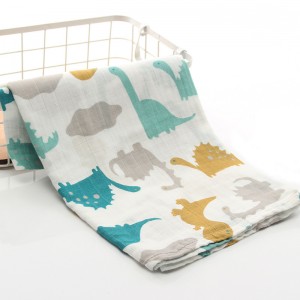 Organic cotton muslin baby swaddle blanket