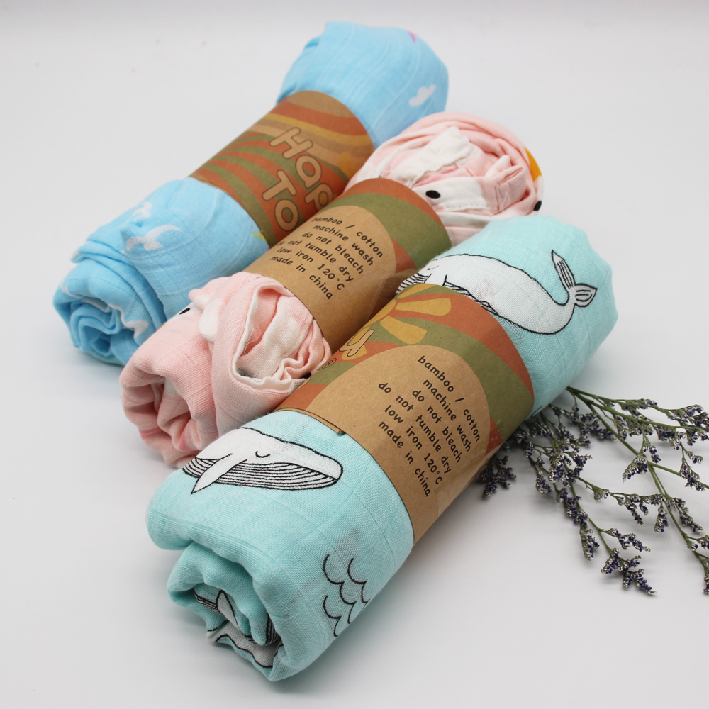Bamboo cotton breathable muslin swaddle for baby Featured Image
