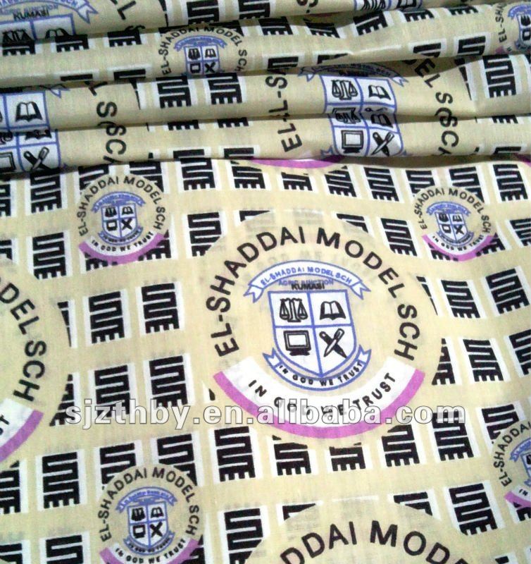 Long-term supply polyester cotton print ghana school uniform fabric
