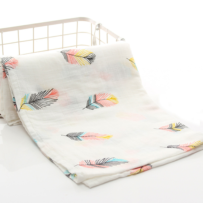 Wholesale Dealers of Baby Cot Quilt Kits - Organic cotton muslin baby swaddle blanket – Taihong detail pictures