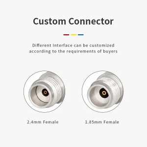 Stainless Steel 1.85MM Female To 2.4MM Female Adapter 50GHz