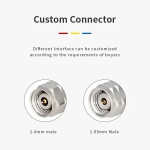 OEM ODM 1.85MM Male To 2.4MM Male Adapter 50GHz