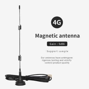 Magnetisk base LTE-antenne RP-SMA han 4G-antenne med magnetmontering RG174 3M