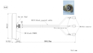 Высокая якасць 3 у 1 Актыўны GPS GNSS + WIFI + 4G LTE Combo Puck антэна з шрубавым мацаваннем MIMO антэна