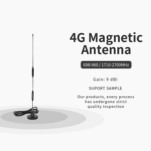 9dBi Magnetic Mount 4G LTE Antenna Cum RG58 Cable 3M SMA Male For Caravan