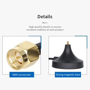 600-6000MHz External GSM 2G 3G 4G 5G Magnetic Antenna With RG174 Cable 3.0M SMA Male Connector