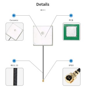 Antenna tracker interna con antenna patch in ceramica GNSS attiva personalizzata 28dBi
