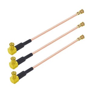 UFL IPEX Sa Tuo nga Anggulo MCX Plug Male Pigtail Uban sa RG178 Jumper Cable