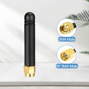 50MM Dual Band 2.4/5.8G Rubber Antenna ine SMA Male Connector