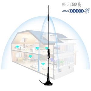 7dBi Magnetic Umusozi 4G LTE Antenna Hamwe na RG174 Cable 3M SMA Umugabo