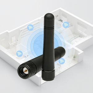 52MM 2.4 / 5.8G Stubby Rubber Antenne mei SMA Male Connector