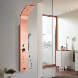 Rose gold chrome shower panel four function