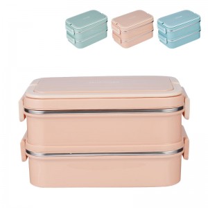 Promotional 304 stainless steel double layer lunch box