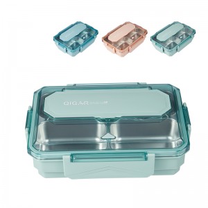Multi compartments stainless steel portable lunch box