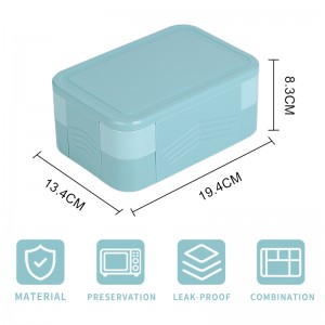 Leakproof Two Layer Plastic Lunch Box