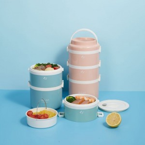 Promotional 3 layer plastic stackable lunch box
