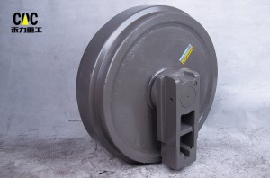 Hot supply forged idler roller excavator track idler for DOOSAN DH360 casted front idler wheel