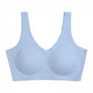 Big discounting Laser Cut Underwear - Blue Color Wirefree Seamless Bra – Chuangrong