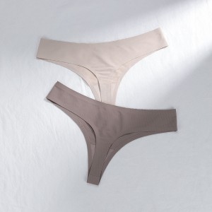 Hot-selling Seamless Printed Panty - Ribbed Smooth Laser Cut Thong – Chuangrong