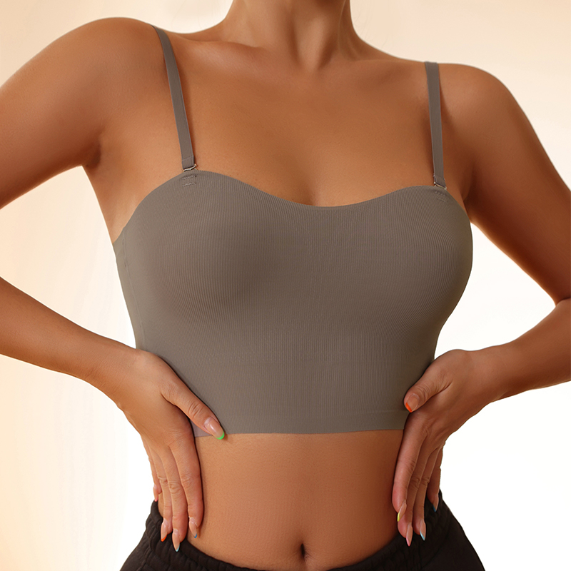 Factory Women Seamless Bras Ice Silk Removable Padded Crop Top  BD106