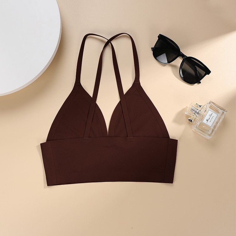 China One of Hottest for Ice Silk Seamless Laser Cut Panties - Seamless  V-neck Cross Back Bra – Chuangrong manufacturer and company